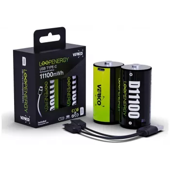Verico LoopEnergy Mono D 1,5V 11000mWh 7400mAh lot de 2 - Mono (D) - 7400 mAh