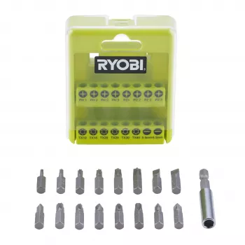 Ryobi RAK17SD Lot de 17 embouts de tournevis