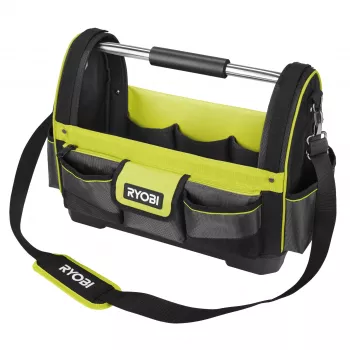 Sac à outils ouvert RYOBI, grand, vert/noir, avec bandoulière