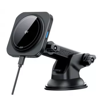 Chargeur sans fil de voiture pour tableau de bord ESR HaloLock Magnetic MagSafe Qi2 15W noir