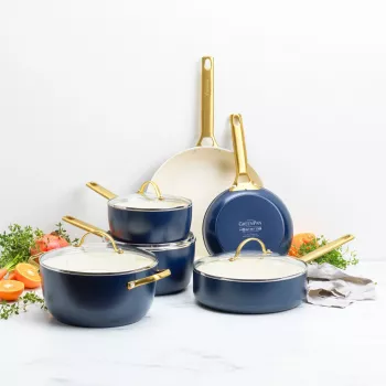 Ensemble de 6 casseroles et poêles GreenPan Padova Reserve bleu
