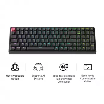 Clavier mécanique Keychron K4X-J1 96% Red Switch RGB Hot-Swap