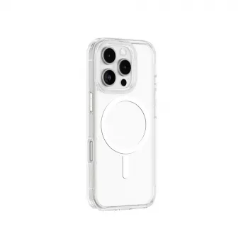 AMAZINGTHING Minimal Mag Case Silicone Case with Magnetic Ring for iPhone 16 Pro - Transparent