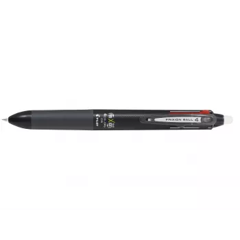 PILOT PEN FriXion Ball 4 stylo gel effaçable 4-en-1 corps noir 0,5 mm extra-fin