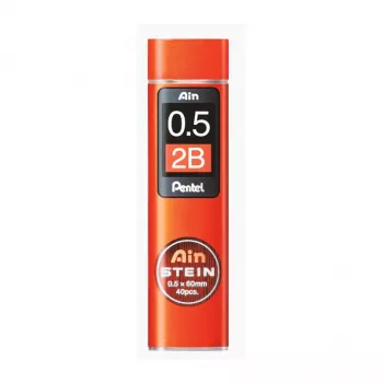 Pentel C275-2BO Super Hi-Polymer Lead Refill 0.5 mm 2B Orange 40 Leads Box