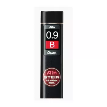Recharges de mines Pentel C279-BO Super Hi-Polymer 0,9 mm B noires 36 mines boîte