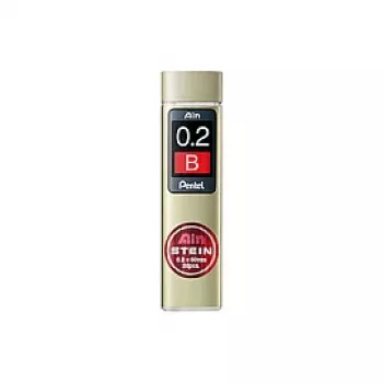 Pentel Ain Stein Mechanical Pencil Lead 0.2 mm B Hardness 20 Leads Black