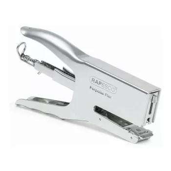 Agrafeuse à pince Rapesco Porpoise Classic 50 feuilles chromée 24/6 + 26/6 agrafes