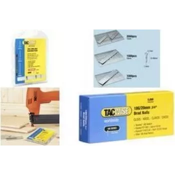 Pointes de clouage TACWISE 18 Gauge 30 mm galvanisées, 5000 pièces, compatibles avec cloueurs pneumatiques - 1 paquet (0397)
