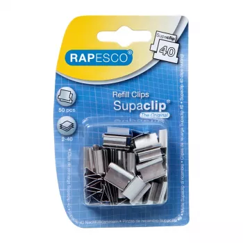 Perforatrice 4 trous Rapesco RC4050SS, acier inoxydable, 40 feuilles, 50 pièces, 125 mm, 80 mm