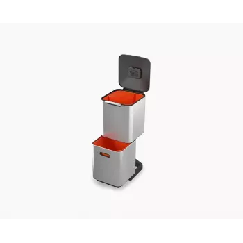 Corbeille à déchets Joseph Joseph Totem 40 L en acier inoxydable