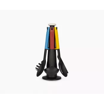 Ensemble de 6 ustensiles de cuisine multicolores Joseph Joseph Elevate avec support rotatif de rangement