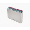 Joseph Joseph Folio Steel L Chopping Board Set, 4 Boards, Silver