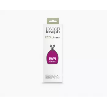 Joseph Joseph IW9 sacs poubelle recyclés gris 10 L sur mesure (20 sacs)