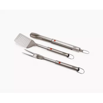 Ensemble de 3 ustensiles de barbecue Joseph Joseph GrillOut en acier inoxydable avec spatule, pince et fourchette