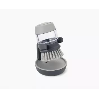 Joseph Joseph Palm Scrub brosse à vaisselle grise avec distributeur de liquide vaisselle intégré