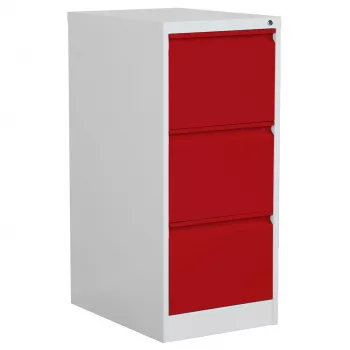 Phoenix Safe FC1003GRK Fire Resistant Filing Cabinet 3 Drawers Red