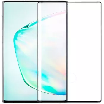 Protection d'écran anti-statique en verre Full Cover 2.5D avec colle japonaise Evelatus pour Samsung Galaxy Note 10