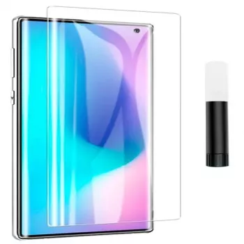 EVELATUS Protecteur d'écran en verre transparent UV + colle pour Samsung Galaxy S10