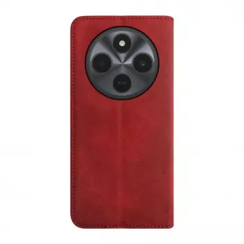 Evelatus Étui à rabat en cuir PU pour Xiaomi Redmi 14C 4G/ 14C 5G/Redmi A4/POCO C75 rouge