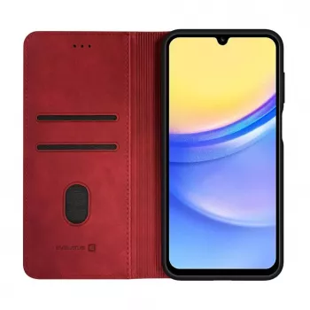 Evelatus Samsung Galaxy A15 Étui à rabat Folio Rouge