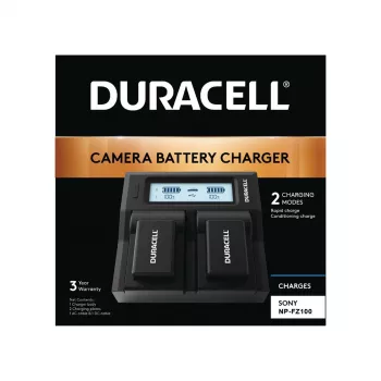 Chargeur de batterie double DSLR LED Duracell