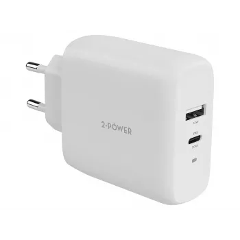 Chargeur mural 2-POWER PD 20W USB-C et 12W USB-A