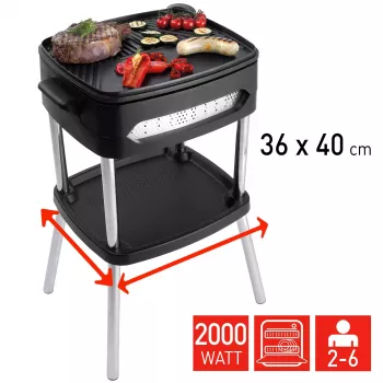 FRITEL Family BBQ 3256 Grill BBQ électrique rouge/noir