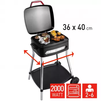 FRITEL Family BBQ 3278 Grill barbecue électrique rouge/noir
