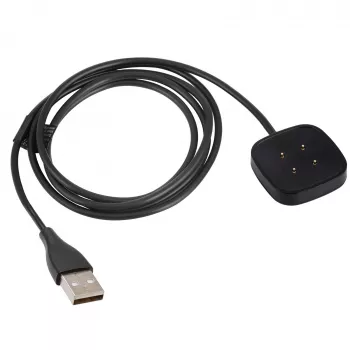 Câble de charge USB magnétique Akyga AK-SW-27 pour Fitbit Versa 3 / Sense, 1 m, noir