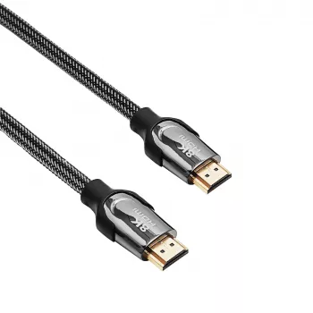 Câble HDMI 2.1 Akyga AK-HD-15S, blindé cuivre, tressé, 48 Gbit/s, 8K@60Hz / 4K@120Hz, 1,5 m