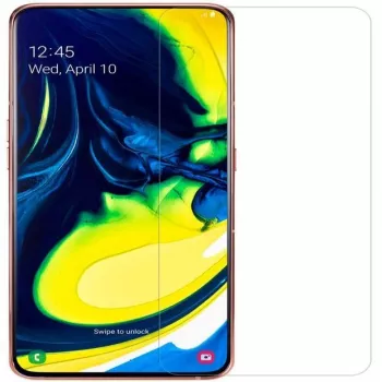 Evelatus Samsung Galaxy A80 0,33 mm Film de protection d'écran en verre trempé plat transparent avec colle japonaise et revêtement antistatique