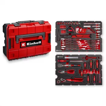 Mallette à outils universelle Einhell E-CASE 370570 80 pièces (rouge/noir)