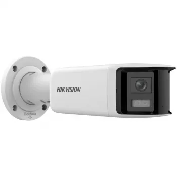 Caméra IP bullet extérieure Hikvision DS-2CD2T47G2P-LSU/SL 4MP AcuSense avec objectif 2,8 mm, lumière blanche, audio bidirectionnel, flash, PoE