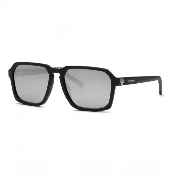 Lunettes de soleil homme PHILIPP PLEIN SPORT SSP030 - 59/17/145 mm, monture en acétate noire, verres gris, protection UV400