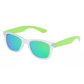 Lunettes de soleil enfant Police Childish SK03947Z69V - acétate noir rectangulaire, 47 mm