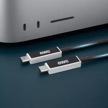 OWC câble USB4 USB-C optique actif 3m (10ft) - 40Gbps, 100W, noir