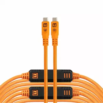 Câble Tether Tools TetherPro USB-C Optima 10G droit orange 9,4 m