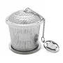 BREDEMEIJER boule à thé avec chaîne et égouttoir en acier inoxydable 191006