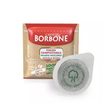 Dosettes de café système ESE 44 mm Caffè Borbone Miscela Rossa lot de 100 de 7,2 g