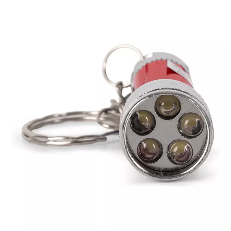 Lampe torche porte-clés ENTAC 5 LED rouge