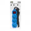 ENTAC multiprise 3 prises 1,5m interrupteur bleu