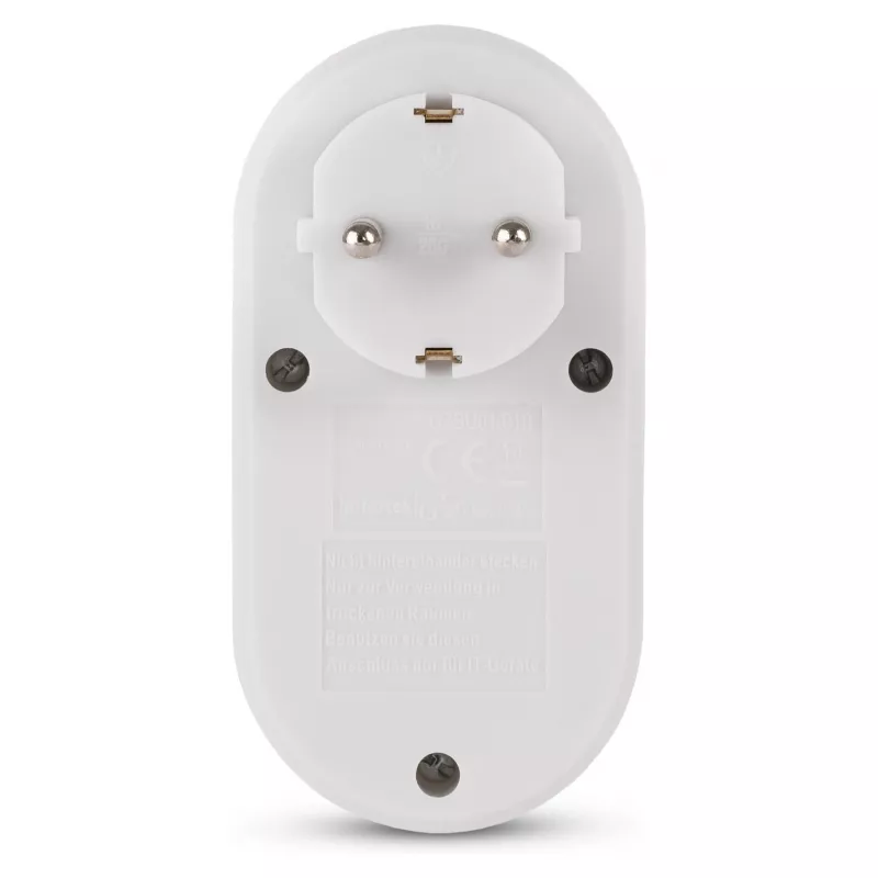 ENTAC adaptateur de prise avec 2x USB-A blanc