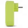 ENTAC adaptateur de prise avec 2x USB-A lime