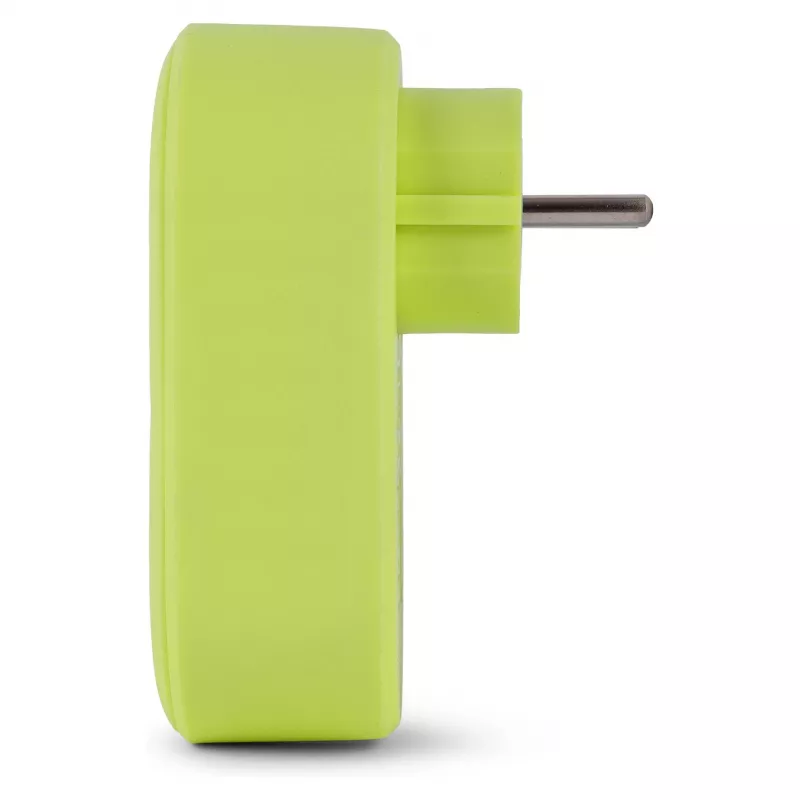 ENTAC adaptateur de prise avec 2x USB-A lime