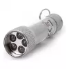 ENTAC lampe de poche porte-clés 5 LED argent