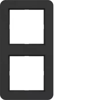 Hager C.1 cadre 2 postes noir nuit mat WAD7200BM