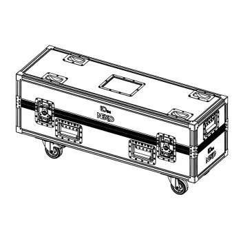 Flight case NEXO IDT-2CASE84 avec roulettes pour 2x ID84 / ID84T haut-parleurs