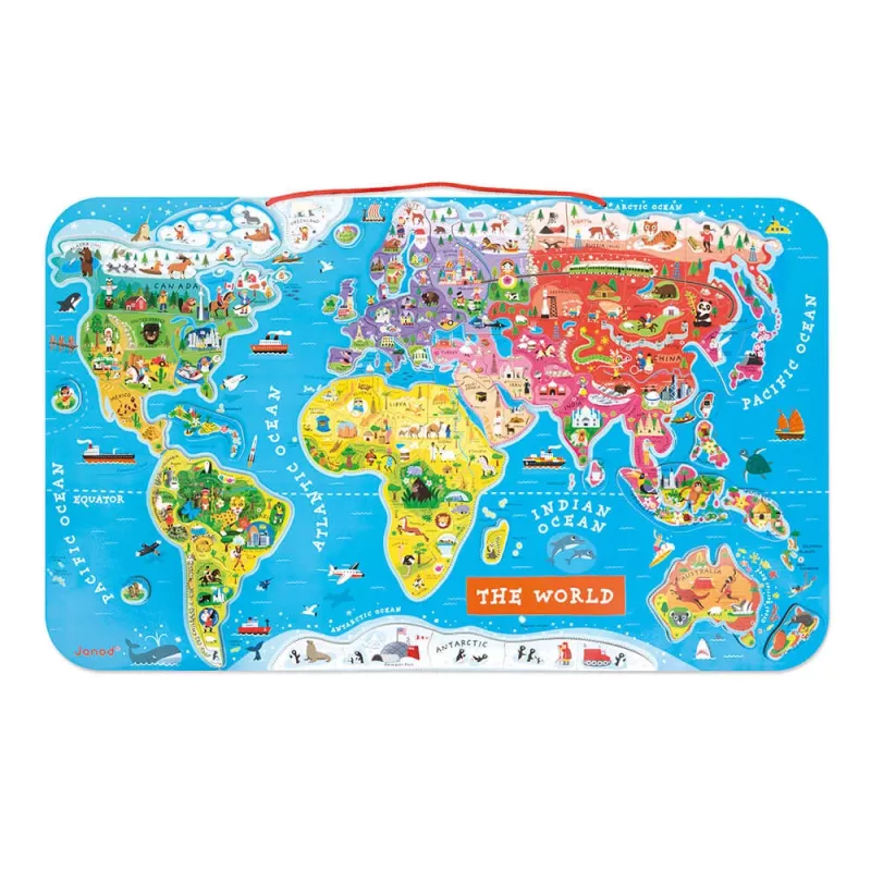 Janod puzzle magnétique carte du monde