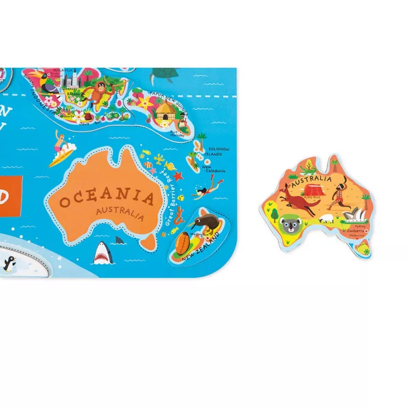 Janod puzzle magnétique carte du monde
